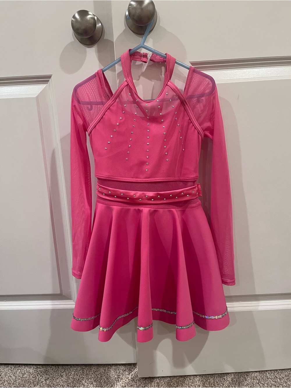 Weissman Hot Pink Sparkle Skater Costume Dress